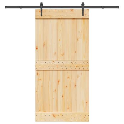Ușă glisantă cu set feronerie, 100x210 cm, lemn masiv de pin GartenMobel Dekor