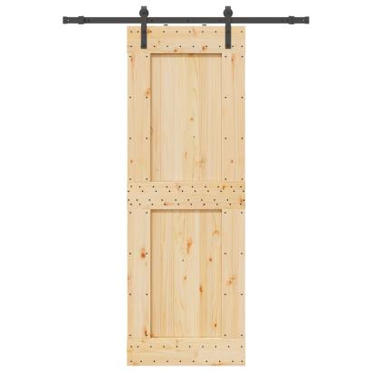 Ușă glisantă cu set de feronerie 80x210 cm, lemn masiv de pin GartenMobel Dekor