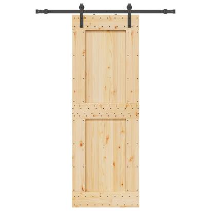 Ușă glisantă cu set de feronerie 85x210 cm, lemn masiv de pin GartenMobel Dekor