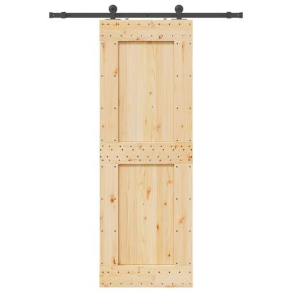 Ușă glisantă cu set de feronerie 80x210 cm, lemn masiv de pin GartenMobel Dekor