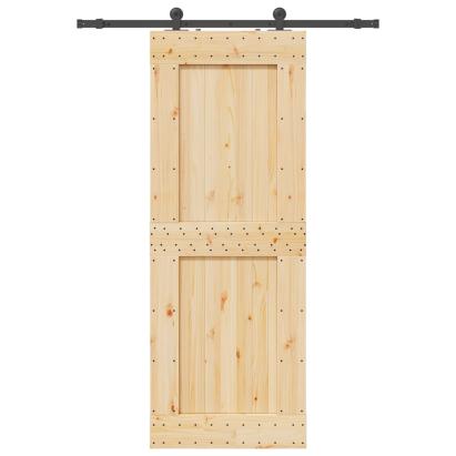 Ușă glisantă cu set de feronerie 85x210 cm, lemn masiv de pin GartenMobel Dekor