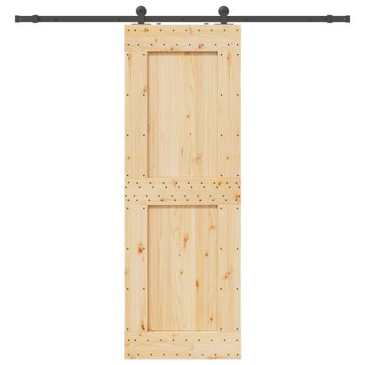 Ușă glisantă cu set de feronerie 80x210 cm, lemn masiv de pin GartenMobel Dekor