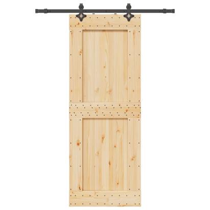 Ușă glisantă cu set de feronerie 85x210 cm, lemn masiv de pin GartenMobel Dekor