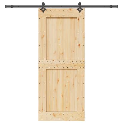 Ușă glisantă cu set de feronerie 95x210 cm, lemn masiv de pin GartenMobel Dekor