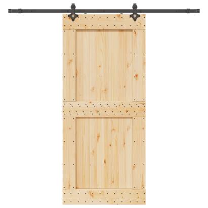 Ușă glisantă cu set feronerie, 100x210 cm, lemn masiv de pin GartenMobel Dekor