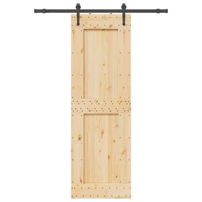 Ușă glisantă cu set de feronerie 70x210 cm, lemn masiv de pin GartenMobel Dekor