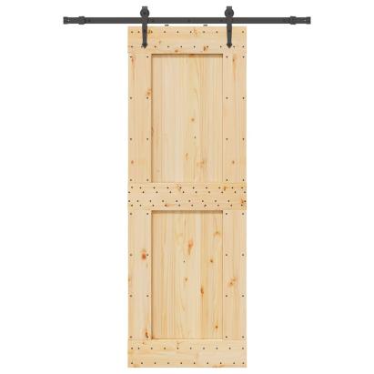Ușă glisantă cu set de feronerie 80x210 cm, lemn masiv de pin GartenMobel Dekor