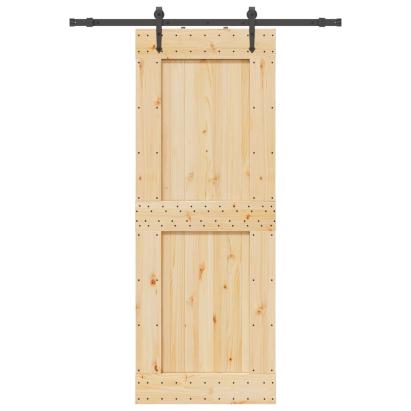 Ușă glisantă cu set de feronerie 85x210 cm, lemn masiv de pin GartenMobel Dekor