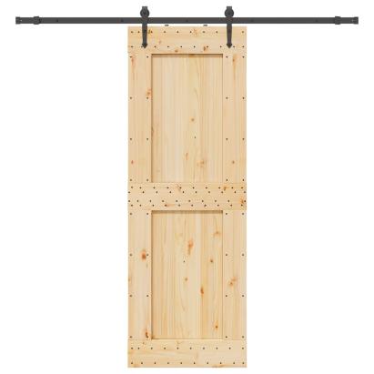Ușă glisantă cu set de feronerie 80x210 cm, lemn masiv de pin GartenMobel Dekor