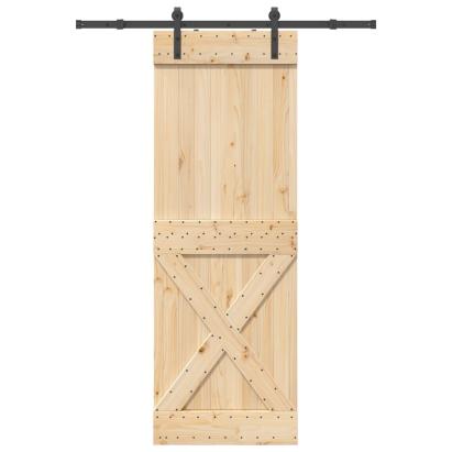 Ușă glisantă cu set de feronerie 80x210 cm, lemn masiv de pin GartenMobel Dekor