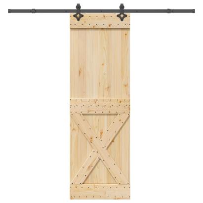 Ușă glisantă cu set de feronerie 70x210 cm, lemn masiv de pin GartenMobel Dekor