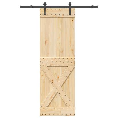 Ușă glisantă cu set de feronerie 70x210 cm, lemn masiv de pin GartenMobel Dekor