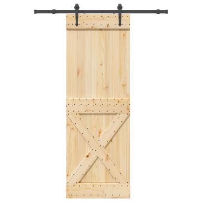 Ușă glisantă cu set de feronerie 80x210 cm, lemn masiv de pin GartenMobel Dekor
