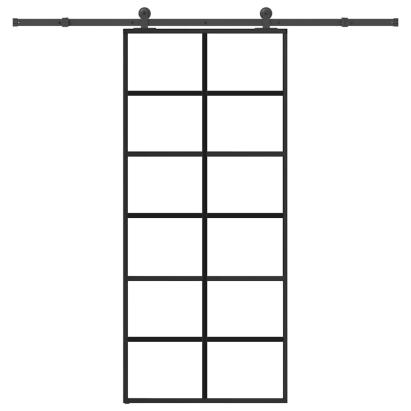 Ușă glisantă cu set feronerie, 90x205 cm, sticlă ESG/aluminiu GartenMobel Dekor