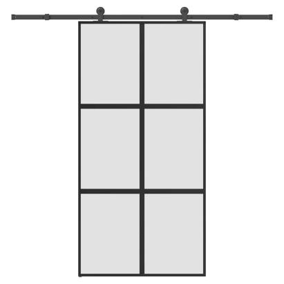 Ușă glisantă cu set de feronerie sticlă temperată și aluminiu GartenMobel Dekor