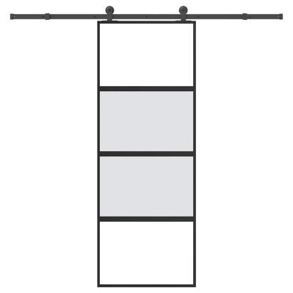 Ușă glisantă cu set de feronerie sticlă temperată și aluminiu GartenMobel Dekor