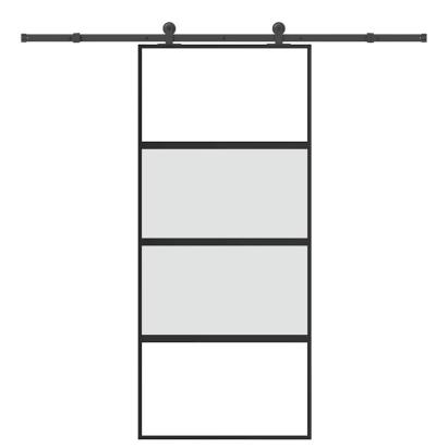 Ușă glisantă cu set de feronerie sticlă temperată și aluminiu GartenMobel Dekor