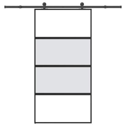 Ușă glisantă cu set de feronerie sticlă temperată și aluminiu GartenMobel Dekor