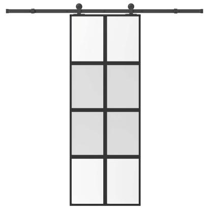 Ușă glisantă cu set de feronerie sticlă temperată și aluminiu GartenMobel Dekor