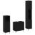 Set de mobilier pentru baie 3 pcs Stejar Negru 30 x 30 x 190 cm GartenMobel Dekor