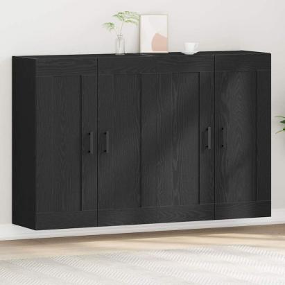 Cabinet suspendat 2 pcs Stejar Negru 69,5 x 34 x 90 cm GartenMobel Dekor