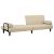 Canapea extensibilă cu cotiere, crem, material textil GartenMobel Dekor