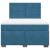 Pat box spring cu saltea, albastru, 140x190 cm, catifea GartenMobel Dekor