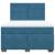 Pat box spring cu saltea, albastru, 140x200 cm, catifea GartenMobel Dekor