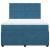 Pat box spring cu saltea, albastru, 140x190 cm, catifea GartenMobel Dekor