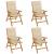 Scaune de grădină rabatabile cu perne, 4 buc., lemn masiv tec GartenMobel Dekor