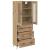 Cabinet Highboard 2 pcs Stejar Artizanal Lemn compozit GartenMobel Dekor