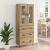 Cabinet Highboard 2 pcs Stejar Artizanal Lemn compozit GartenMobel Dekor