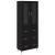 Cabinet Highboard Pe perete 2 pcs Stejar Negru Lemn compozit GartenMobel Dekor