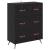 Cabinet Highboard Pe perete 2 pcs Stejar Negru Lemn compozit GartenMobel Dekor