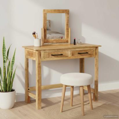 Masă de Machiaj Maro 100 x 40 x 120 cm Lemn masiv de mango GartenMobel Dekor