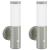 Lumină de perete pentru exterior 2 pcs Argintiu GartenMobel Dekor