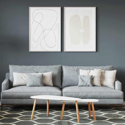 Vopsea de perete Gri 16,5 x 16,5 x 16 cm Print pe perete GartenMobel Dekor