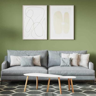 Vopsea de perete Verde 16,5 x 16,5 x 16 cm Print pe perete GartenMobel Dekor