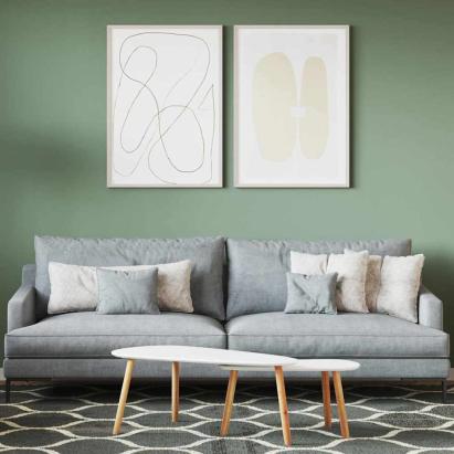 Vopsea de perete Verde 16,5 x 16,5 x 16 cm Print pe perete GartenMobel Dekor