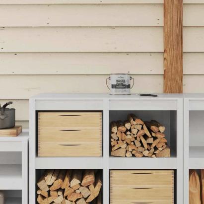 Vopsea pentru lemn Gri 16,5 x 16,5 x 16 cm Print pe perete GartenMobel Dekor