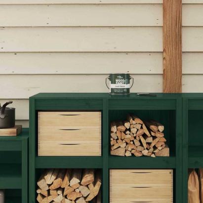 Vopsea pentru lemn Verde 16,5 x 16,5 x 16 cm Print pe perete GartenMobel Dekor