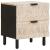 Dulap de noapte 2 pcs Alb 40 x 33,5 x 46 cm Lemn de mango solid GartenMobel Dekor