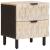 Dulap de noapte 2 pcs Alb 40 x 33,5 x 46 cm Lemn de mango solid GartenMobel Dekor