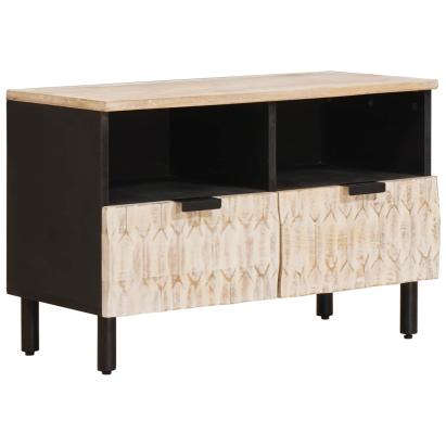 Cabinet TV cu sertar Finisaj Alb Spălat 70 x 33,5 x 46 cm GartenMobel Dekor