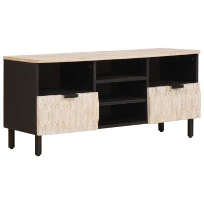 Cabinet TV cu sertar Finisaj Alb Spălat 100 x 33,5 x 46 cm GartenMobel Dekor