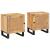 Dulap de noapte 2 pcs natural 40 x 33,5 x 46 cm GartenMobel Dekor