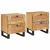 Dulap de noapte cu sertar 2 pcs natural 40 x 33,5 x 46 cm GartenMobel Dekor
