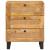 Dulap de noapte natural 50 x 33 x 60 cm Lemn de mango solid GartenMobel Dekor