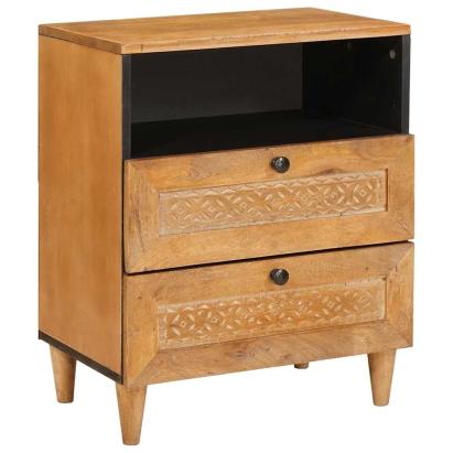 Dulap de noapte cu sertar cu raft Maro deschis 50 x 33 x 62 cm GartenMobel Dekor