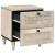 Dulap de noapte 2 pcs Bej 40 x 33 x 46 cm Lemn masiv de acacia GartenMobel Dekor